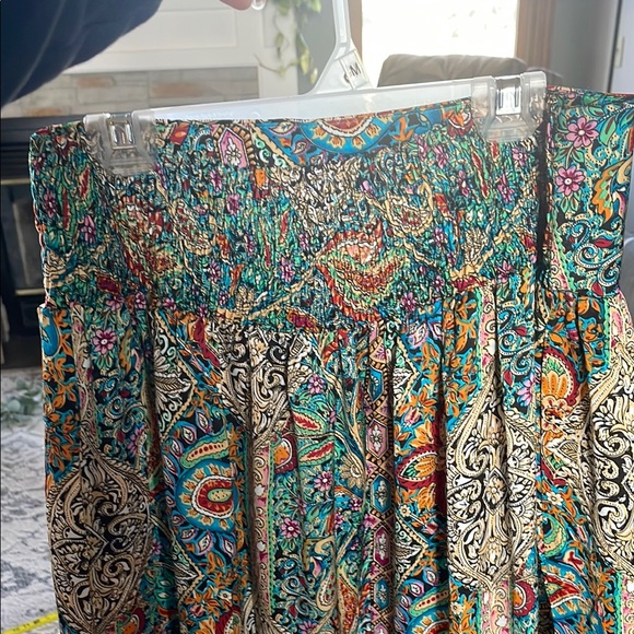 Natural Life Multicolored Smocked Tiered Maxi Skirt Resort Wear - Picture 4 of 9